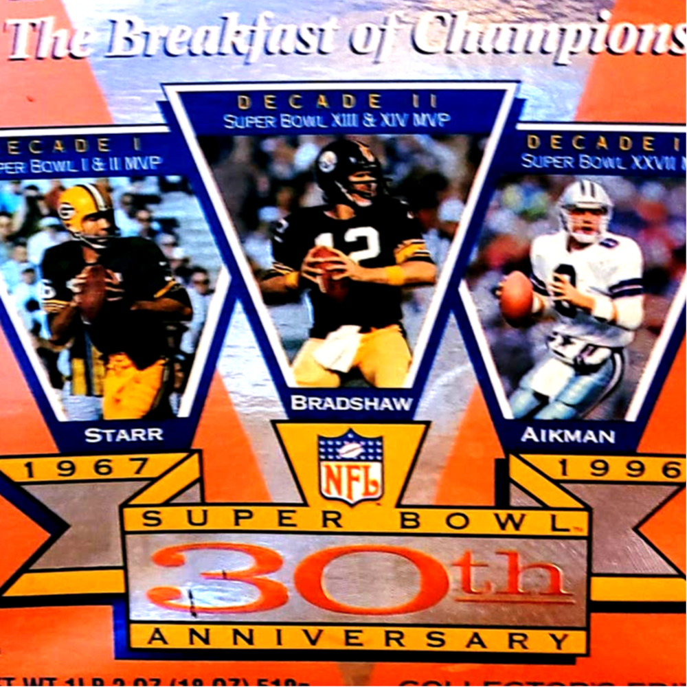 Wheaties Breakfast of Champions Super Bowl 30th Anniversary 1967-1996 (E…